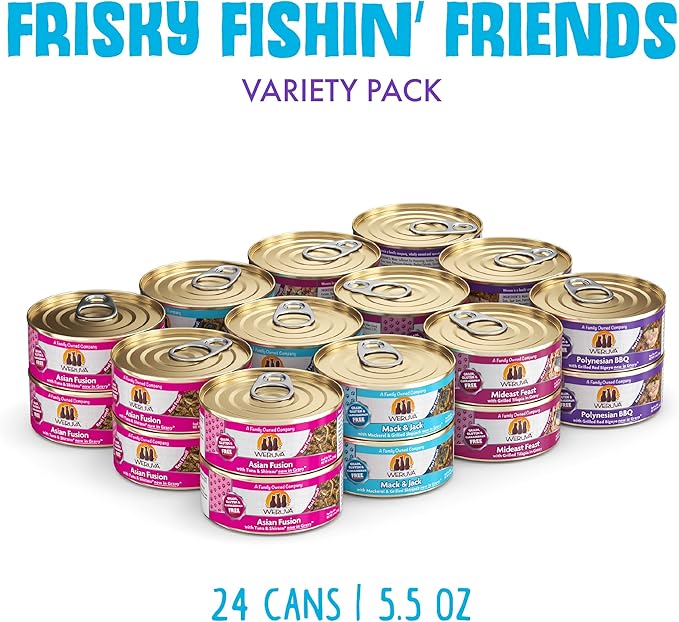 Weruva Classic Cat Food, Variety Pack, Frisky Fishin&