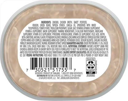 Nature’s Recipe Grain Free Wet Dog Food, Chicken &amp; Venison Recipe, 2.75 Ounce Cup (Pack of 12)
