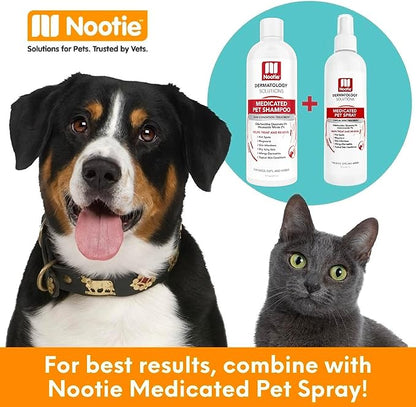 Nootie Medicated Pet Shampoo, Chlorhexidine Dog Shampoo for Itch Relief, Sold in over 5,000 Vet Clinics &amp; Pet Stores Worldwide- 16oz