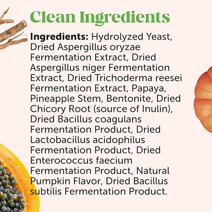 All-Natural Probiotic &amp; Pumpkin Powder Dog Supplement - Prebiotics, Probiotics, Enzymes &amp; Antioxidants for Healthy Gut Flora, Digestion &amp; Immunity (90 Scoops)