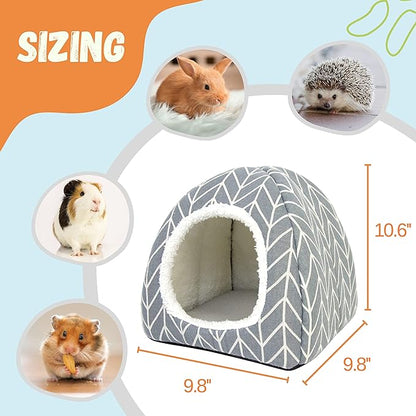 2 Pack Guinea Pig Hideout Bed Rabbit House Cave Accessories Cozy Hide-Out for Bunny Hedgehog Ferret Chinchilla&amp;Other Small Animals