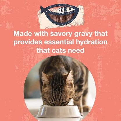 KOHA Poké Bowl Tuna &amp; Salmon Entree in Gravy for Cats, 12-Pack of 3oz Pouches