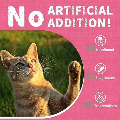 Just Try 13.4 OZ Urinary Tract Cat Treats for Indoor Cats Health Supplement Cranberry &amp; D-Mannose for Kidney Bladder UT Support Salmon Flavor Crunchy Chews Cat Loves