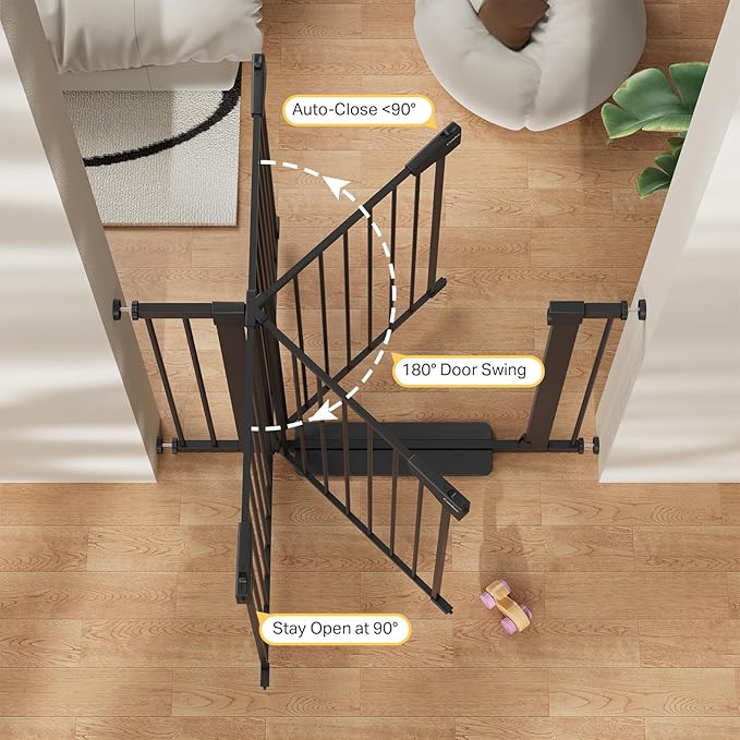 Cumbor 29.7-40.6" Baby Gate for Stairs, Baby Essential Safety Gate, Mom&
