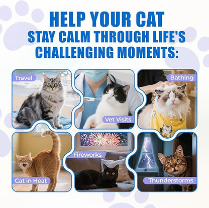 Just Try 300 Bites Calming Cat Treats for Relaxation - with Chamomile, L-Tryptophan, Melatonin for Cats– Chicken Flavor Calming Bites for Cats 6.35 oz