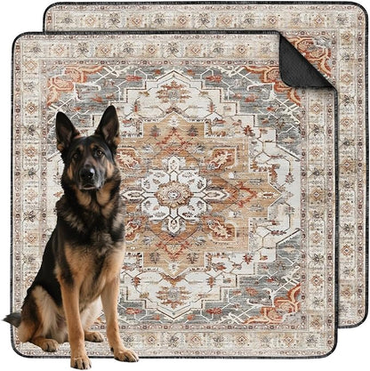 Washable Pee Pads for Dogs 2 Pack, Absorbent Reusable Puppy Pads Waterproof, Leakproof &amp; Non-Slip Whelping Pad, Potty Training Pads for Dogs Playpen Mat 48x48