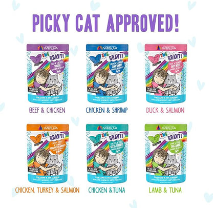 Weruva B.F.F. OMG - Best Feline Friend Oh My Gravy!, Variety Pack, Potluck O&
