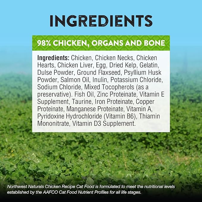 Northwest Naturals Freeze-Dried Chicken Cat &amp; Kitten Food – Bite-Sized Nibbles – Healthy, Limited, Human-Grade Ingredients, All-Natural, High-Protein Raw Diet – Complete &amp; Balanced, Made in USA, 11 oz