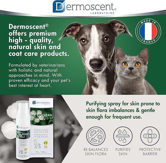 Dermoscent PYOclean® Spray for Dogs &amp; Cats 50 ml (1.66 fl. oz.)