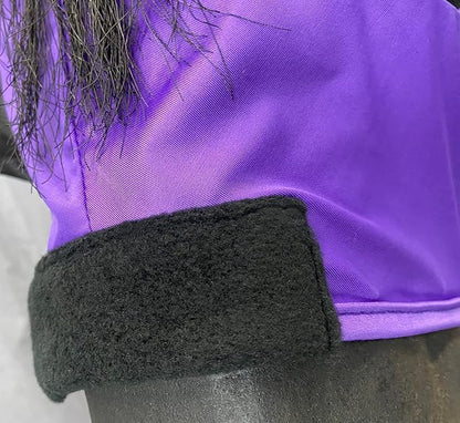 Horse Mesh Fly Mask with Ears, Soft Lycra Mesh Mask Anti-UV with Ears Violet, Cob