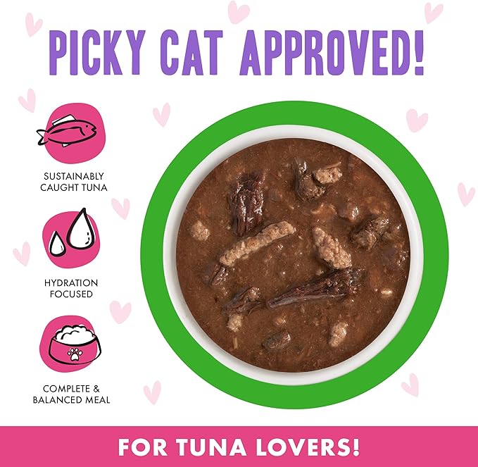 Weruva B.F.F. OMG - Best Feline Friend Oh My Gravy!, Tuna &amp; Lamb Lights Out with Tuna &amp; Lamb, 2.8oz Can (Pack of 12)