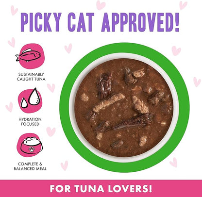 Weruva B.F.F. OMG - Best Feline Friend Oh My Gravy!, Tuna &amp; Lamb Lights Out with Tuna &amp; Lamb, 2.8oz Can (Pack of 12)