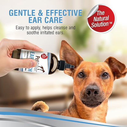 PetSilver Ear Cleaner for Dogs &amp; Cats – Gentle Otic Rinse with Chelated Silver Formula – Supports Clear, Comfortable Ears – Easy to Use – Thoughtfully Made in The USA with Care – 8 fl oz