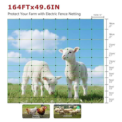 Electric Fence Netting, 49.6" H x 164&
