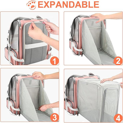 Texsens Innovative Traveler Bubble Backpack Pet Carriers with Upgraded Breathable &amp; Expandable Tent for Cats and Dogs