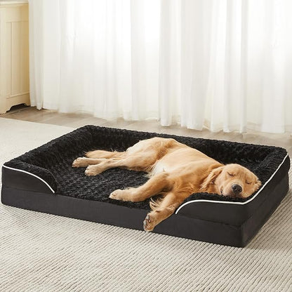 WNPETHOME Dog Beds for Large Sized Dogs, Washable Orthopedic Dog Couch Sofa Bed with Waterproof Lining &amp; Non-Skid Bottom for Pet Sleeping
