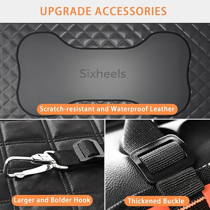 Dog Car Seat Cover Back Seats Protector, Backseat Extender Hard Bottom Rear Seat Pet Cover for Dogs, Waterproof Carseat Covers Dog Hammock Travel Accessories for Car,SUV,Truck