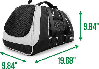 Sherpa Forma Frame Crash-Tested Travel Pet Carrier, Airline Approved &amp; Guaranteed On Board - Black, Medium