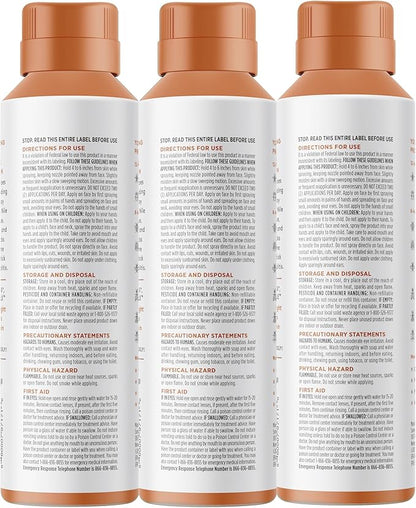 Citrus + Sandalwood Insect Repellent, 12-Hour Mosquito &amp; Tick Protection, Picaridin-Based, Water-Based, Lightweight, Quick-Drying, Vanishing Scent, DEET Alternative, Face &amp; Body Use,3 Pack