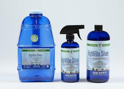 Colloidal Silver Spray for Dogs, Cats, Horses &amp; Birds - 20 PPM Effective Wound Care, Hot Spot Treatment, Skin Relief &amp; Immune Support - All-Natural Pet Silver Spray (16 Oz)