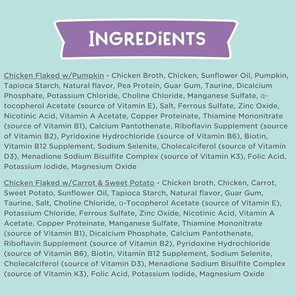 LOVE, NALA - FLAKED Fish &amp; Chicken Variety Pack - 24 Pack- Natural Adult Cat Wet Food - Grain Free, Non-GMO, Lean Protein, Omega 3, Digestive Fiber, Added Minerals &amp; Vitamins
