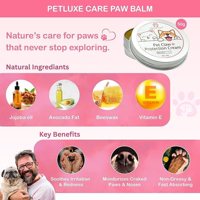 Dog Paw Cleaner for Small &amp; Medium Dogs – Portable Paw Washer Cup with Soft Silicone Brush, Towel &amp; Moisturizing Balm – Gently Cleans Muddy Paws After Walks (Pink, Small)
