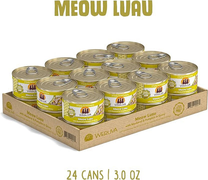 Weruva Classic Cat Food, Meow Luau with Mackerel &amp; Pumpkin in Gravy, 3oz Can (Pack of 24)