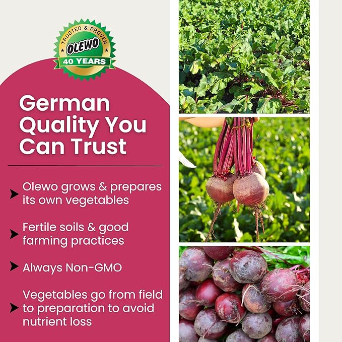 Olewo Original Red Beets for Dogs – Natural Dog Anti Itch, Dog Food Topper, Skin &amp; Coat Support – Dehydrated Vegetables for Dogs, Dog Supplements &amp; Vitamins, Toppers for Dogs, Fiber for Dogs, 5.5 lbs