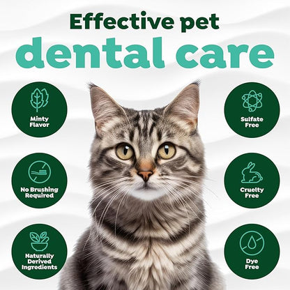 TropiClean Fresh Breath Cat Toothpaste for Teeth Cleaning, Breath Freshener, Easy to Use Plaque &amp; Tartar Remover Gel, No Toothbrush Needed, 2oz.