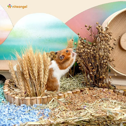 Niteangel Natural &amp; Soft Hamster Bedding Mate Small Animal Habitat Decor for Syrian Dwarf Hamsters Gerbils Mice Degus Bunny or Other Small-Sized Pet