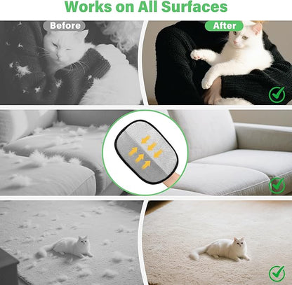 Pet-Hair-Removal-Glove Reusable Electrostatic-Gloves-Pet-Hair-Remover for Furniture, Couch, Carpet,Car Seat Pet-Hair-Remover-Tool for Dogs &amp; Cats Hair Remover Mitt Pet-Double-Sided-Grooming-Glove 1Pcs