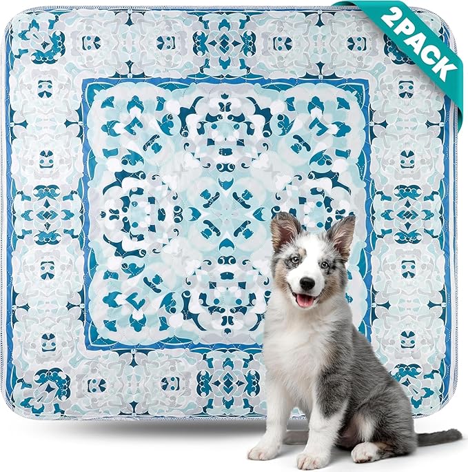 NALALAS Large Washable Pee Pads for Dogs | Reusable, Waterproof &amp; Ultra Absorbent Puppy Pads | Dog Pee Pads, Anti-Slip, Leakproof &amp; Quick Dry Pet Training Mat | Whelping Pad, Puppy Mat &amp; Crate Pad