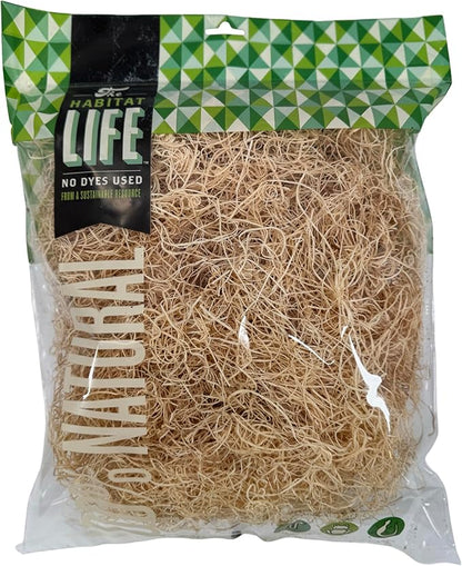 The Habitat Life - Natural Fine Cut Excelsior - for Birds, Hamsters, Gerbils, Rats &amp; Other Small Mammals - Soft &amp; Absorbent - Wood Fiber - Dye-Free &amp; Safe - Medium - 1 Pack