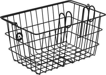 Retrospec Apollo-Lite Lift-Off Bike Basket - Detachable Steel Handlebar Basket with Carrying Handle for Commuting, Shopping &amp; Beach Trips - 14.5in x 9.5in Weather-Resistant Biking Gear