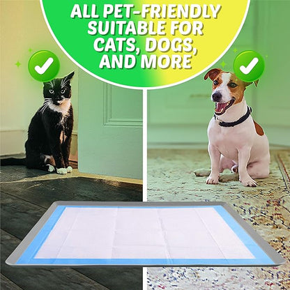 TidyFriend Pee Pad Holder Tray 30 x36 Inches, Puppy Pad Holder, Easy to Clean and Store Pee Pad Holder for Dogs, Silicon Training Pad Holder, No Spill Puppy Pad Holder (Light Grey)