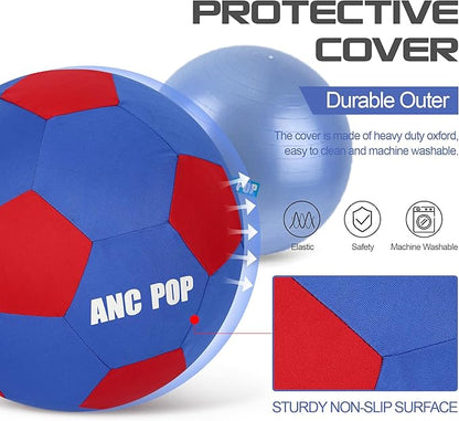 Herding Ball for Horse Ball &amp; Cover 40" Large for Play Herding Ball Horse Toys for Horse (Blue &amp; Red)