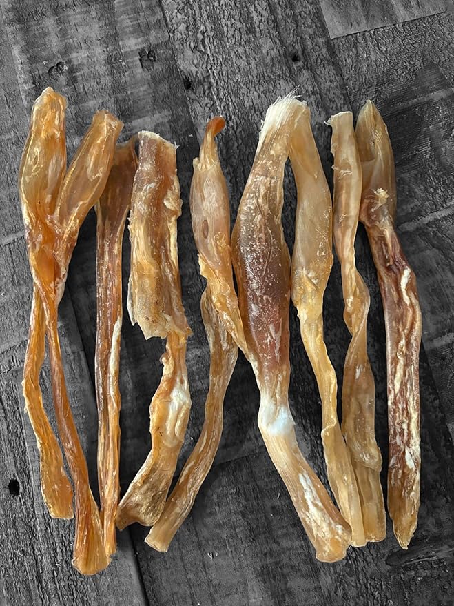 Beef Tendon Dog Treats, Single Ingredient, 100% Natural, Grass-Fed, Long-Lasting Rawhide-Free Chews, Collagen Protein, Dental &amp; Joint Support, 4 oz, Safe &amp; Grain-Free Snack