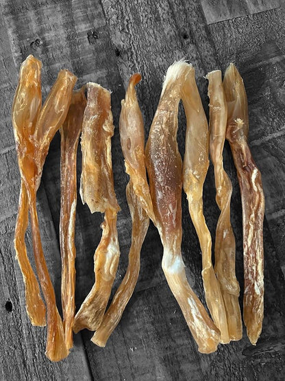 Beef Tendon Dog Treats, Single Ingredient, 100% Natural, Grass-Fed, Long-Lasting Rawhide-Free Chews, Collagen Protein, Dental &amp; Joint Support, 4 oz, Safe &amp; Grain-Free Snack