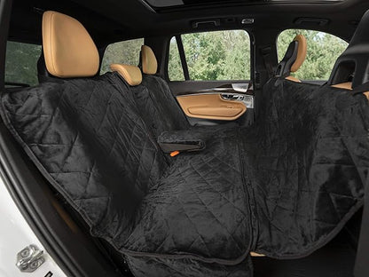 Plush Paws Products Luxury Rear Car Seat Protector w/Hammock | Washable &amp; Waterproof Back Seat Dog Cover for Car, Truck, &amp; SUV | Nonslip, Tear Resistant Pet Seat Cover | Regular Charcoal