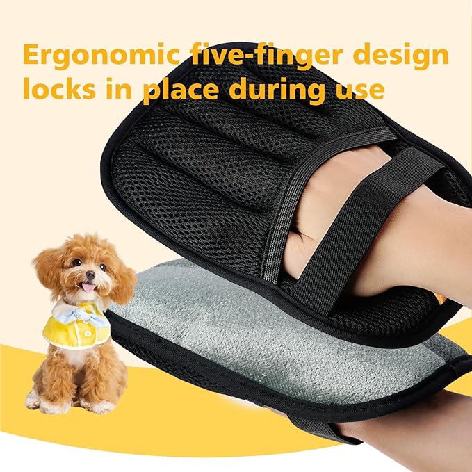 Cat Hair Gloves for Pet Hair Removal，Reusable Cats &amp; Dog Pet Hair Remover Electrostatic Gloves for Pets Grooming,Furniture,Carpet,Car,Couch