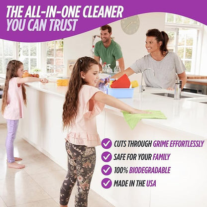 Oh Yuk All Purpose Cleaner – All-in-One Combo Pack with Multi-Purpose Surface Spray and 4X Long-Lasting Concentrate Refill for Kitchen, Bathroom, Cabinets, Counters, Tile &amp; More