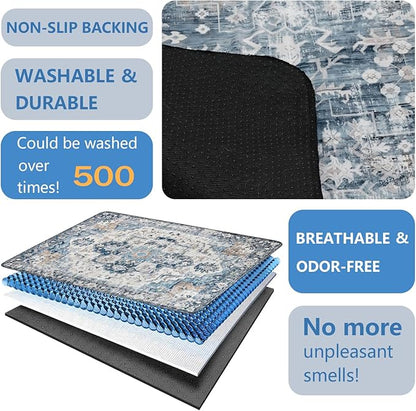 Washable Pee Pads for Dogs 2 Pack, Absorbent Reusable Puppy Pads Waterproof, Leakproof &amp; Non-Slip Whelping Pad, Potty Training Pads for Dogs Playpen Mat 48x48