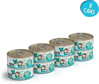 Weruva B.F.F. Play - Best Feline Friend Paté Lovers, Aw Yeah!, Turkey &amp; Tuna Tweet Me! with Turkey &amp; Tuna, 5.5oz Can (Pack of 8)