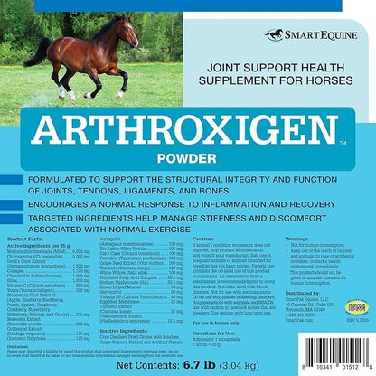 Uckele by SmartEquine Arthroxigen | Horse Joint Supplement, Glucosamine &amp; MSM for Horses | Encourages Strong Joints Mobility, Soft Tissue and Overall Wellness | 6.7 lb Bag