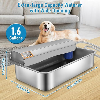 6L Automatic Dog Water Dispenser Bowl for Large Dog