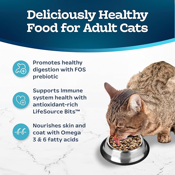 Blue Buffalo Tastefuls Natural Dry Food for Adult Cats, Sensitive Stomach, Chicken &amp; Brown Rice Recipe, 15-lb Bag
