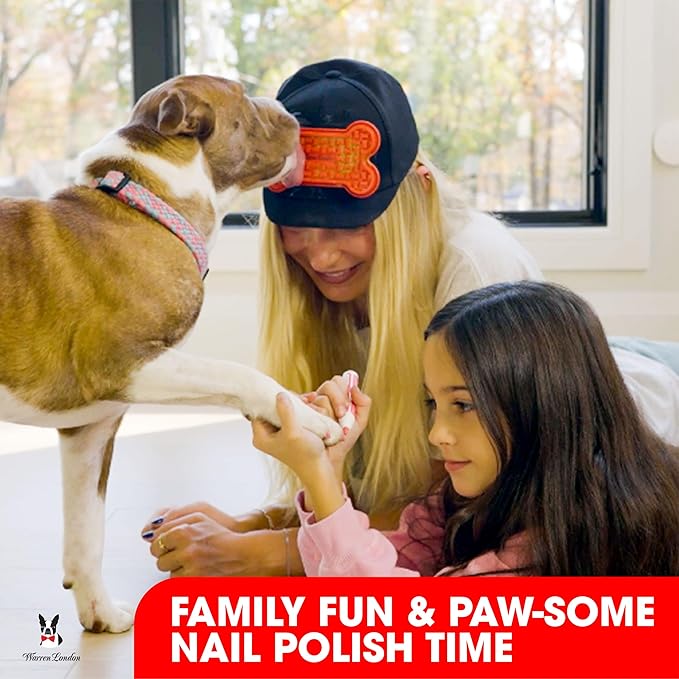 Distract-A-Hat ™ by Warren London - Dog Grooming Distraction Lick Hat for Nail Clipping and Grooming – Adjustable Fit with Adhesive Dog Lick Pad, Spreader &amp; Cleaning Brush Included