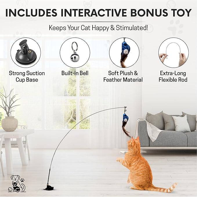 Snuggle &amp; Play Cat Wall Shelves with Suction Cup Wand – 3 Mounted Steps, Climbing Wall Shelves and Furniture with Cat Wand