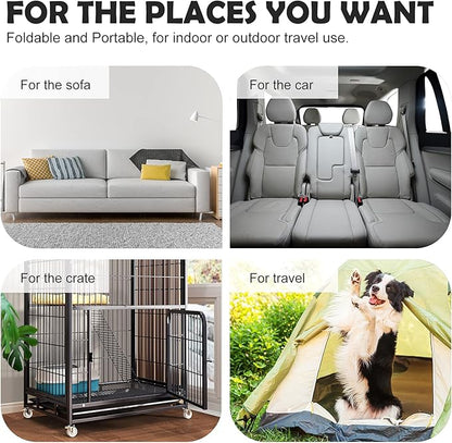 JoicyCo Soft Dog Crate Bed Pad Mat, 42 in Non-Slip Bottom Washable for Large Dogs, Pet Mattress Kennel Pad, Clay Gray