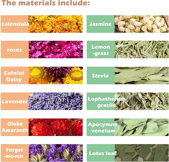 Natural Ear of Grain Flower&amp;Herb Bedding Mate Habitat Decor, Adding Fun Hamster Accessories for Hamsters Gerbils Lemming